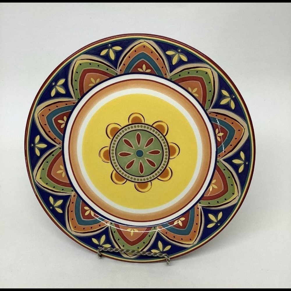 Pier 1 Mexicali Print Dinner Plate - Picture 2 of 4